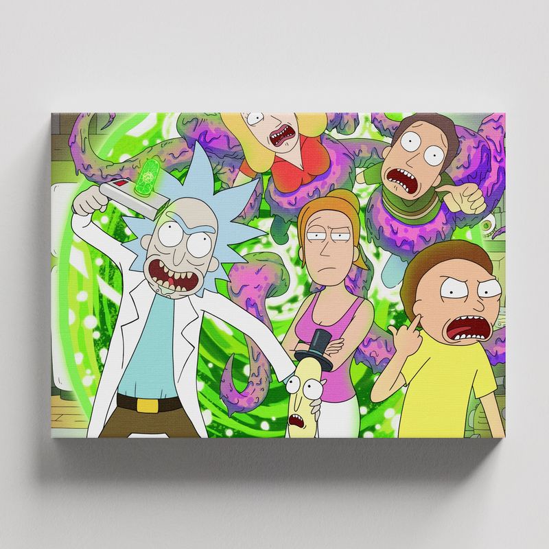 TAYRONA STORE - Cuadros Retablo Dibujos Animados Rick and Morty 011 - 50x35cm