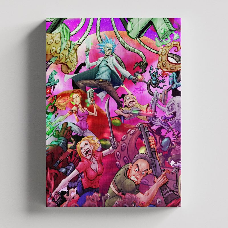 TAYRONA STORE - Cuadros Retablo Dibujos Animados Rick and Morty 007 - 35x50cm