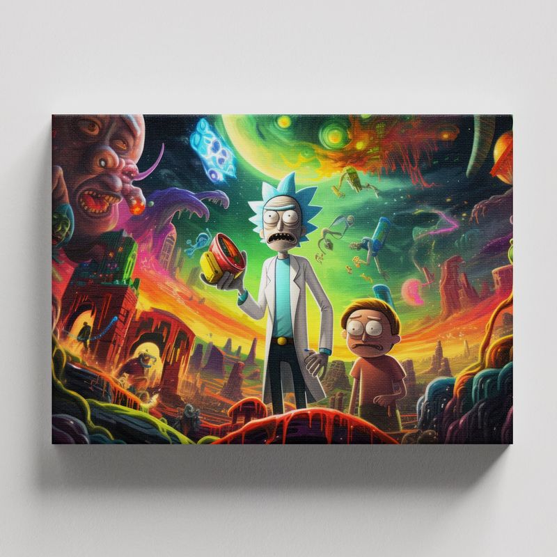 TAYRONA STORE - Cuadros Retablo Dibujos Animados Rick and Morty 014 - 50x35cm
