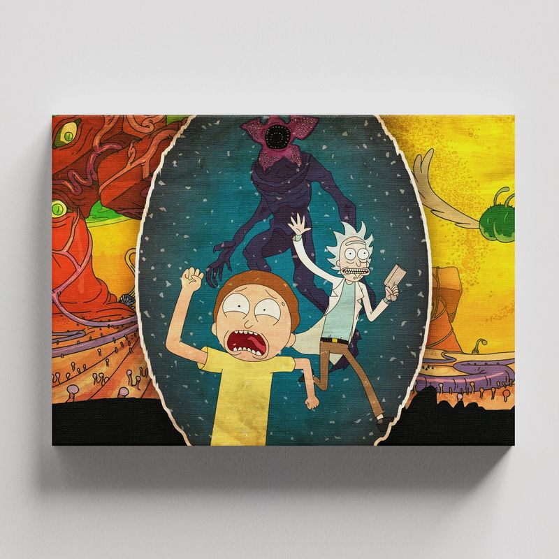 TAYRONA STORE - Cuadros Retablo Dibujos Animados Rick and Morty 021 - 50x35cm