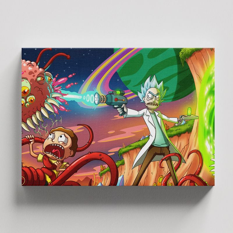 TAYRONA STORE - Cuadros Retablo Dibujos Animados Rick and Morty 023 - 50x35cm