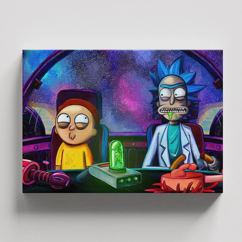 TAYRONA STORE - Cuadros Retablo Dibujos Animados Rick and Morty 024 - 50x35cm
