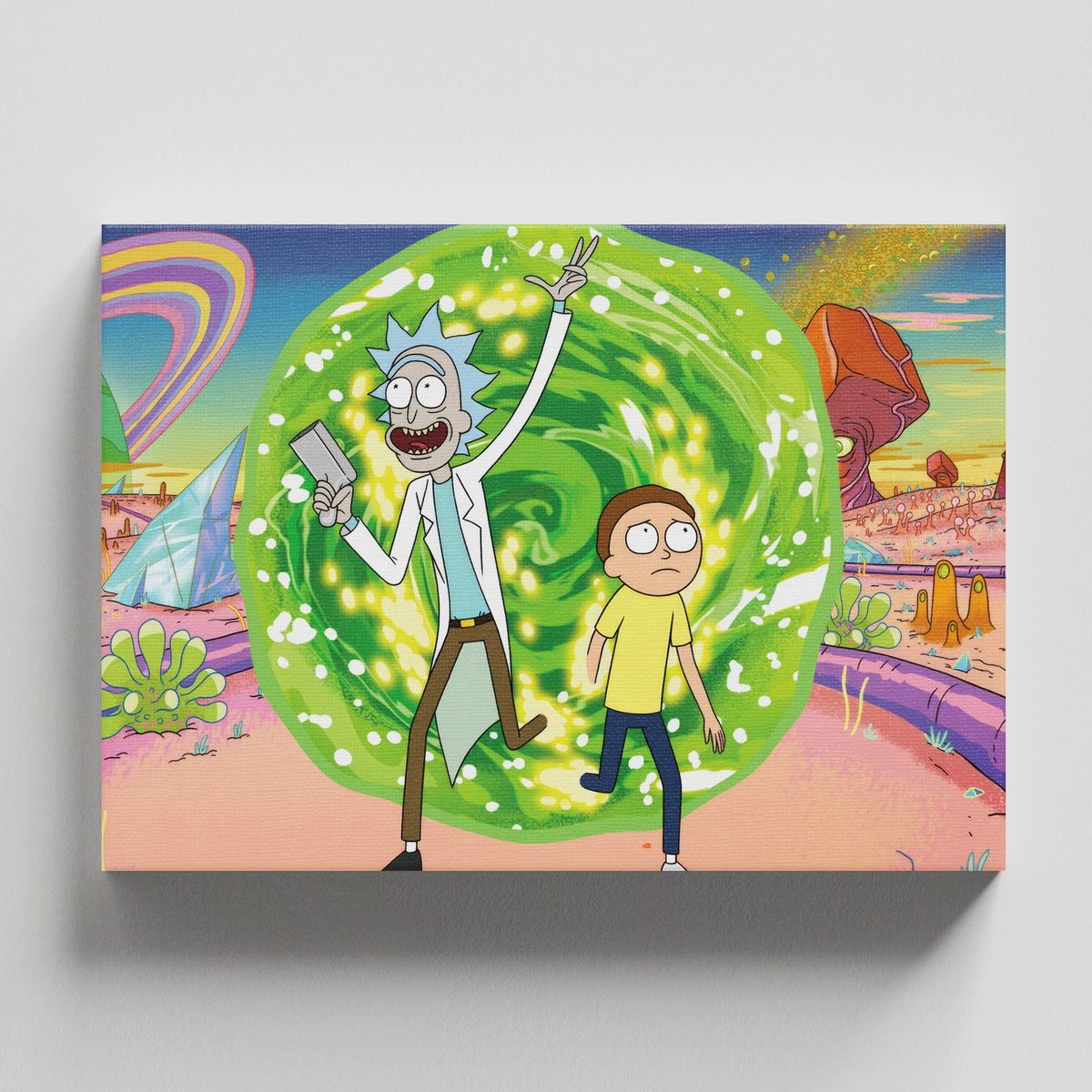 TAYRONA STORE - Cuadros Retablo Dibujos Animados Rick and Morty 025 - 50x35cm