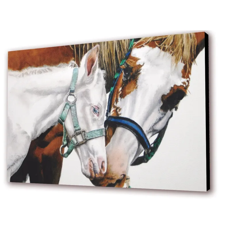 ART INDUSTRY - Cuadro 50x30cms Tipo Oleo Caballo3 Decorativo