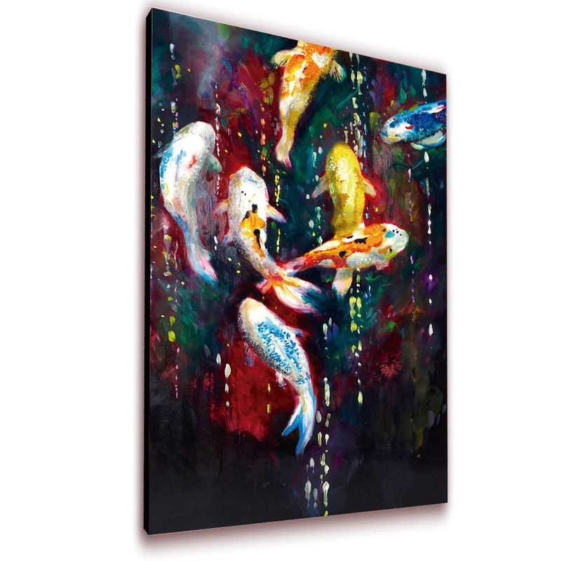 ART INDUSTRY - Cuadro 50x30 Cms Tipo Oleo Peces2 Decorativo