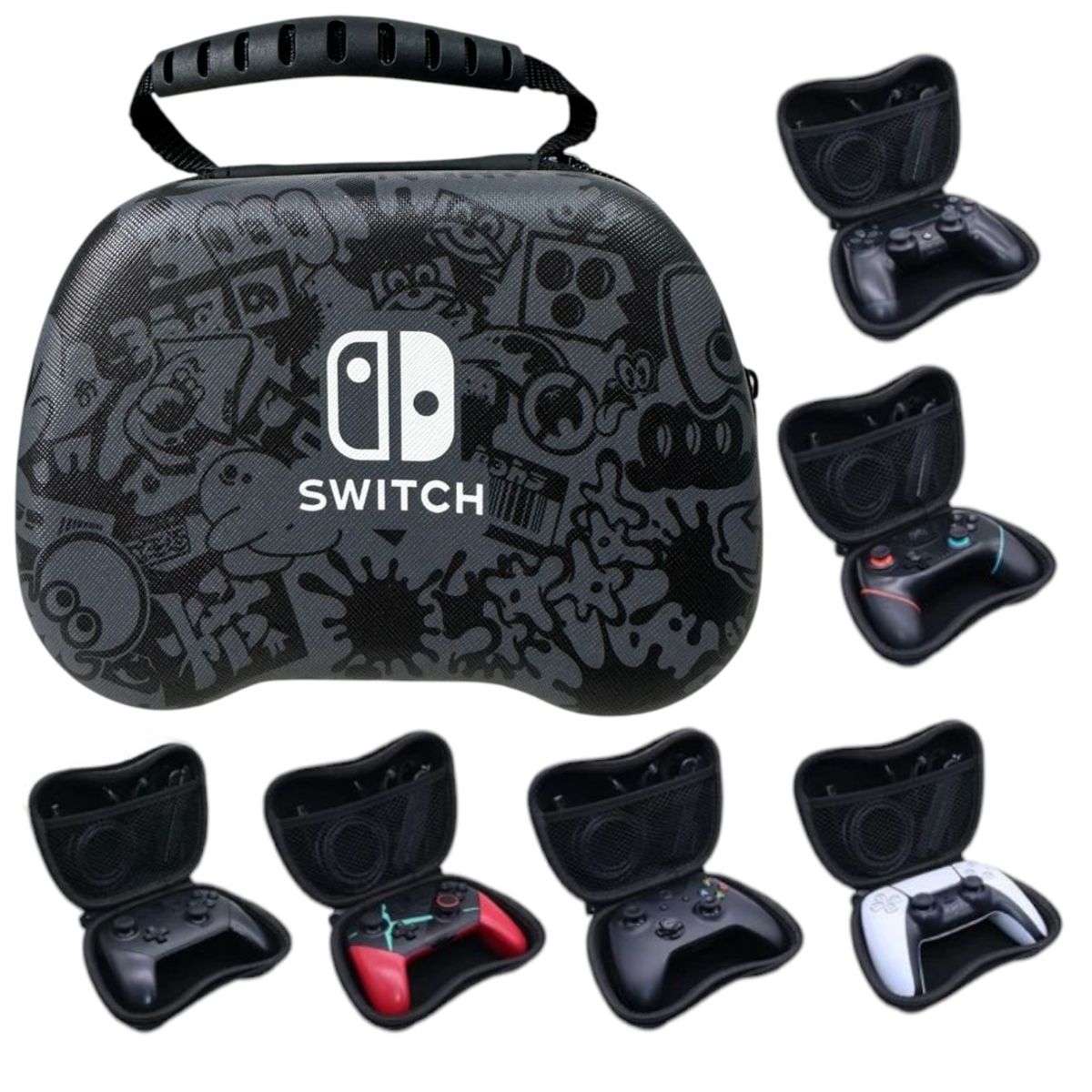 GENERICO - Estuche Funda De Controles Para Ps4 Ps5 Xbox Switch Negro