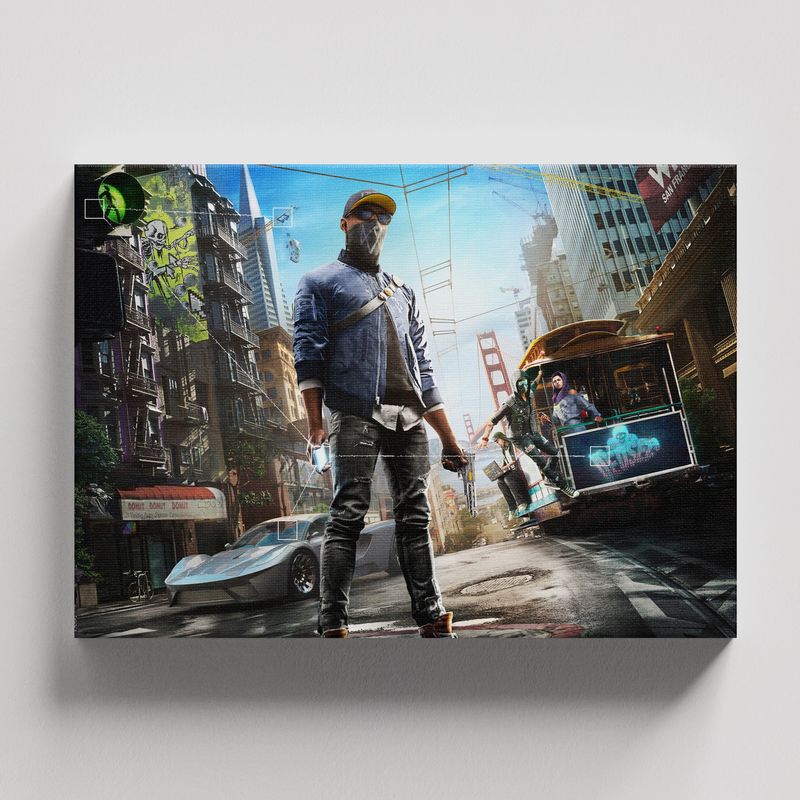 TAYRONA STORE - Cuadros Retablo Video Juegos Watch Dogs 007 - 50x35cm
