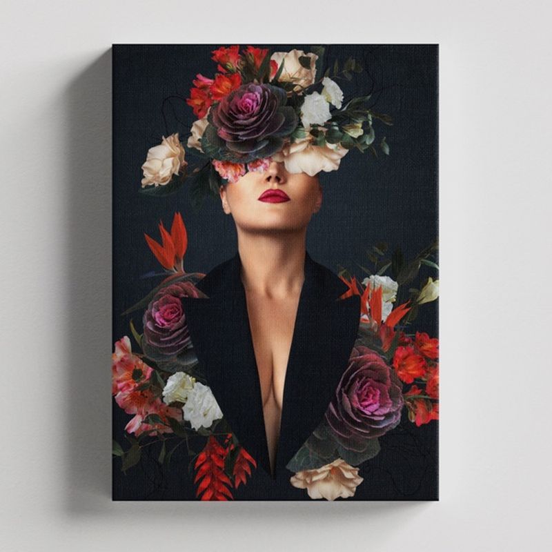 TAYRONA STORE - Cuadros Retablo Mujeres Floreadas 008 - 35x50cm