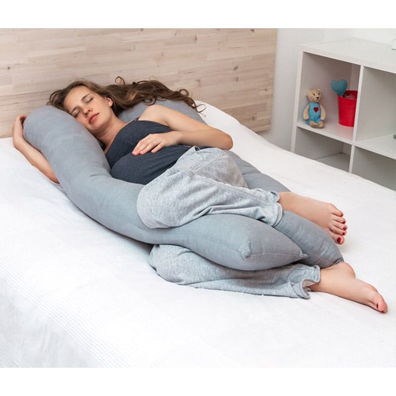GENERICO - Almohada Cuerpo Entero para Embarazo y Lactancia  Gris