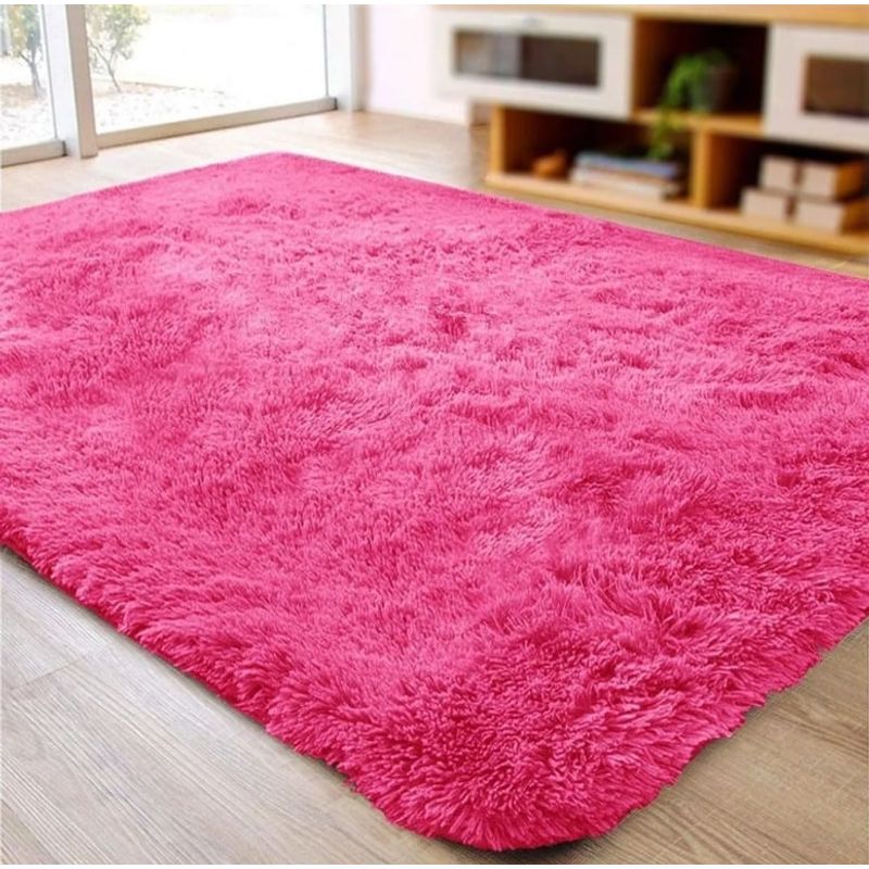 G HOME - Tapete alfombra peluda Fucsia 2 x 1,5 mt tapete peluche