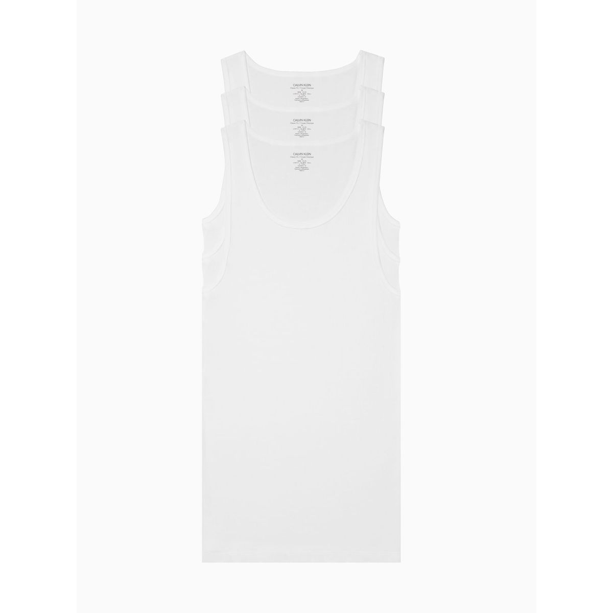 CALVIN KLEIN - Paquete De 3 Camisetas Blancas Sin Mangas Calvin Klein