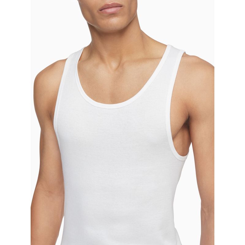 CALVIN KLEIN - Paquete De 3 Camisetas Blancas Sin Mangas Calvin Klein