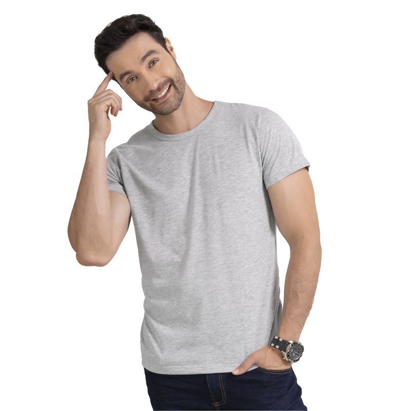 MARKETING PERSONAL - Camiseta Hombre Gris Jaspe Mp 34556