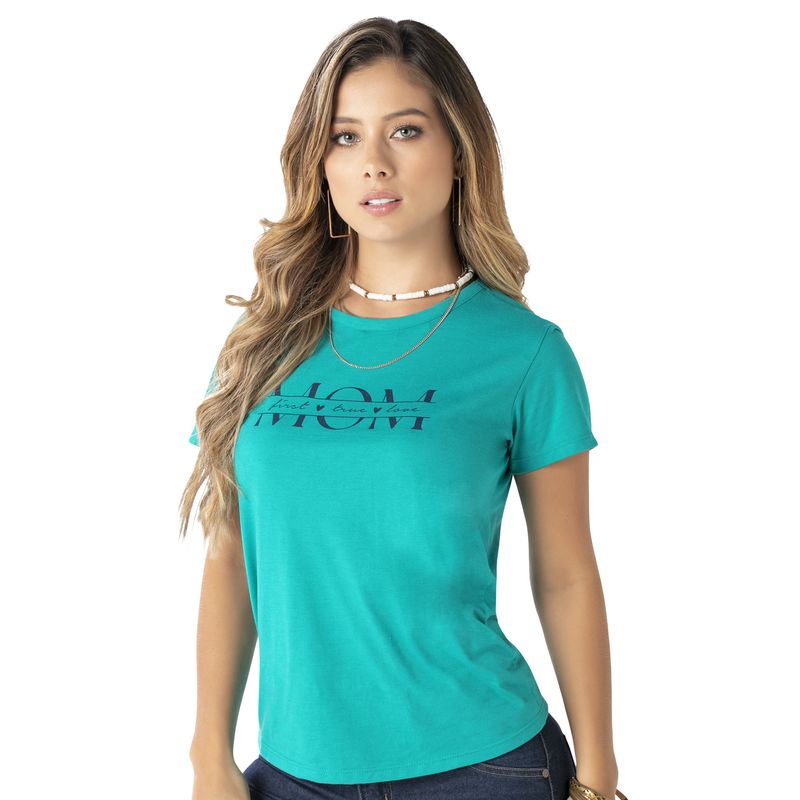 MARKETING PERSONAL - Camiseta Mujer Verde Jade Mp 9119