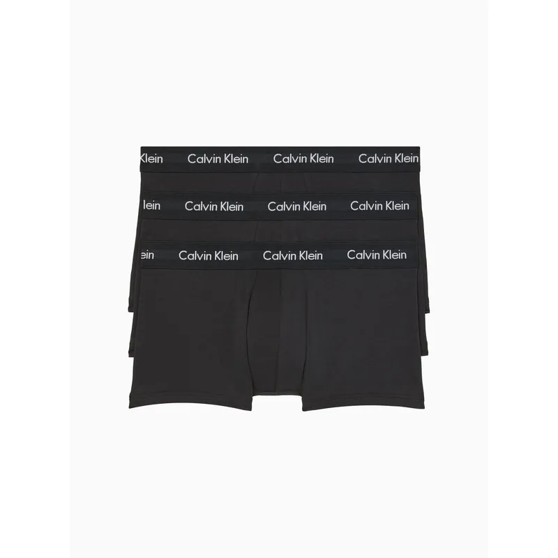 CALVIN KLEIN - 3 Pack De Boxer Negros Low Rise Trunk En Algodón Calvin Klein