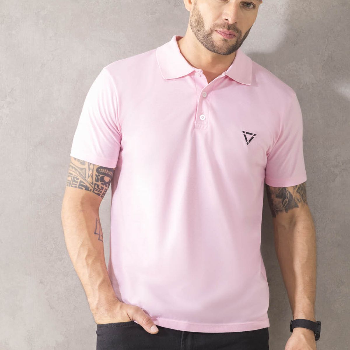 MARKETING PERSONAL - Polo Hombre Rosa Mp 1097
