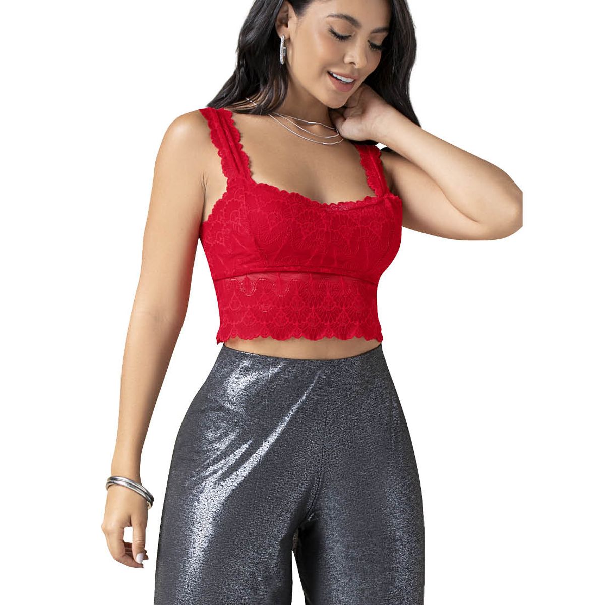 MARKETING PERSONAL - Crop Top Mujer Rojo Mp 92547