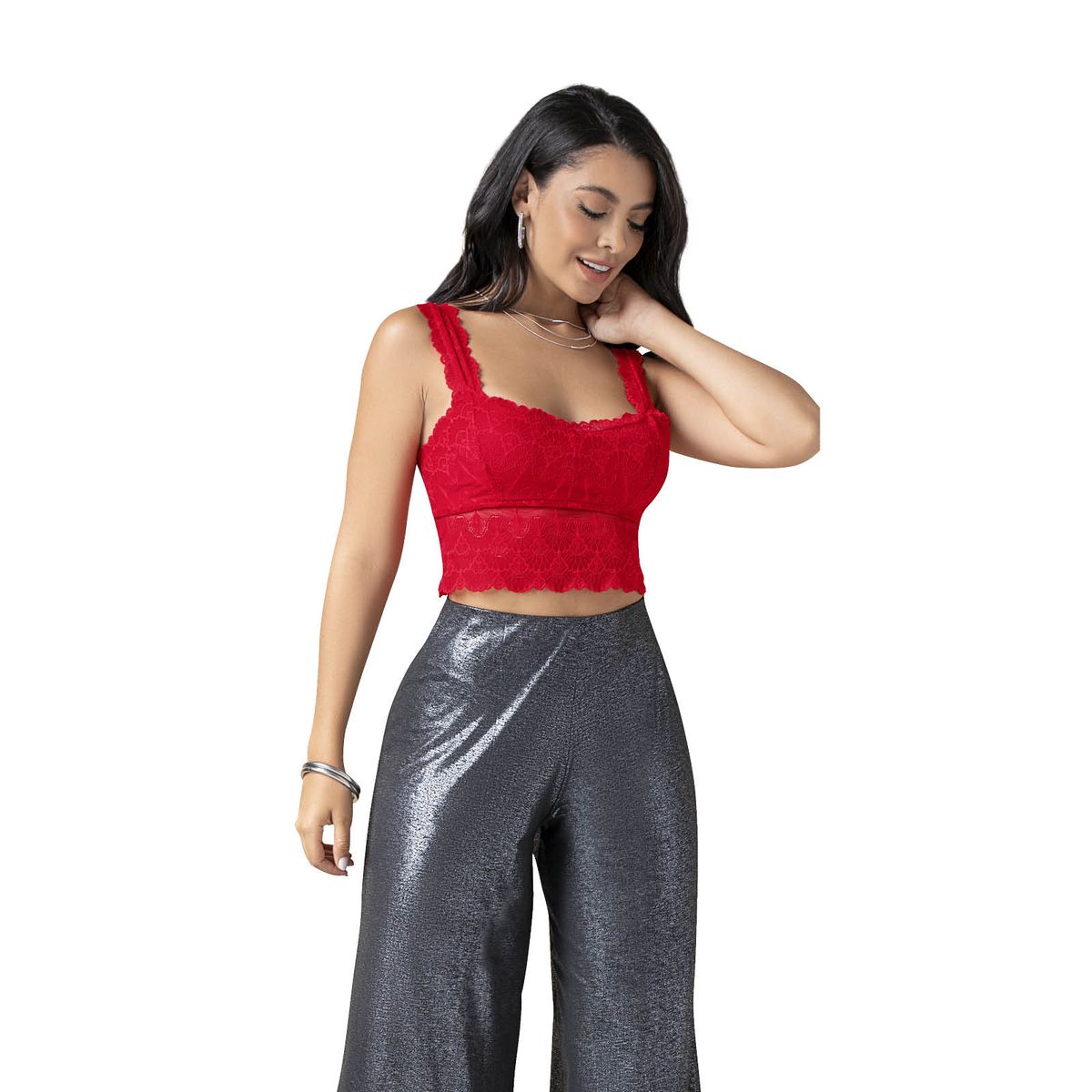 MARKETING PERSONAL - Crop Top Mujer Rojo Mp 92547