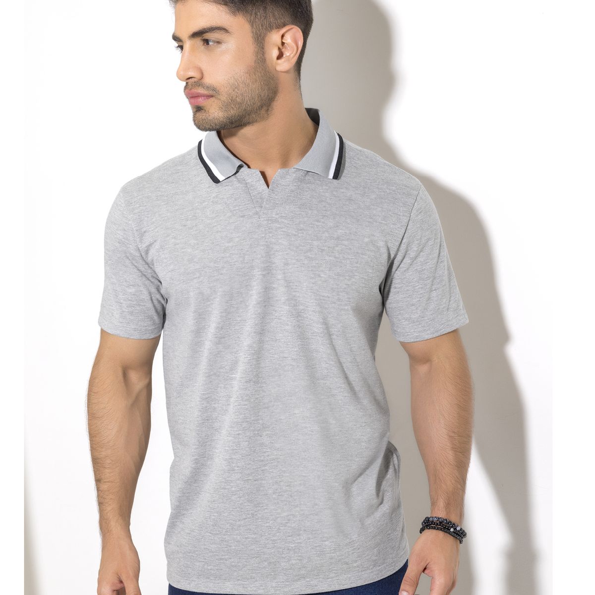 MARKETING PERSONAL - Polo Hombre Gris Jaspe Mp 2147
