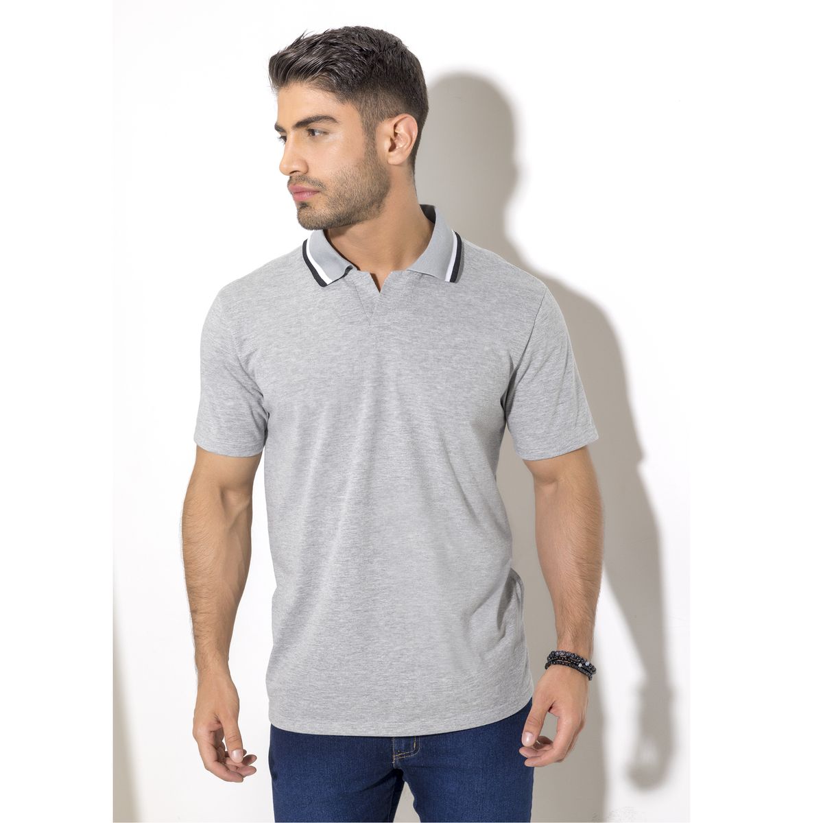 MARKETING PERSONAL - Polo Hombre Gris Jaspe Mp 2147