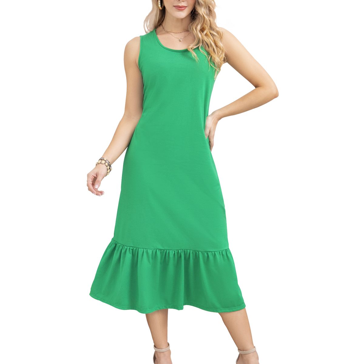 MARKETING PERSONAL - Vestido Largo Mujer Verde Antioquia Mp 3766