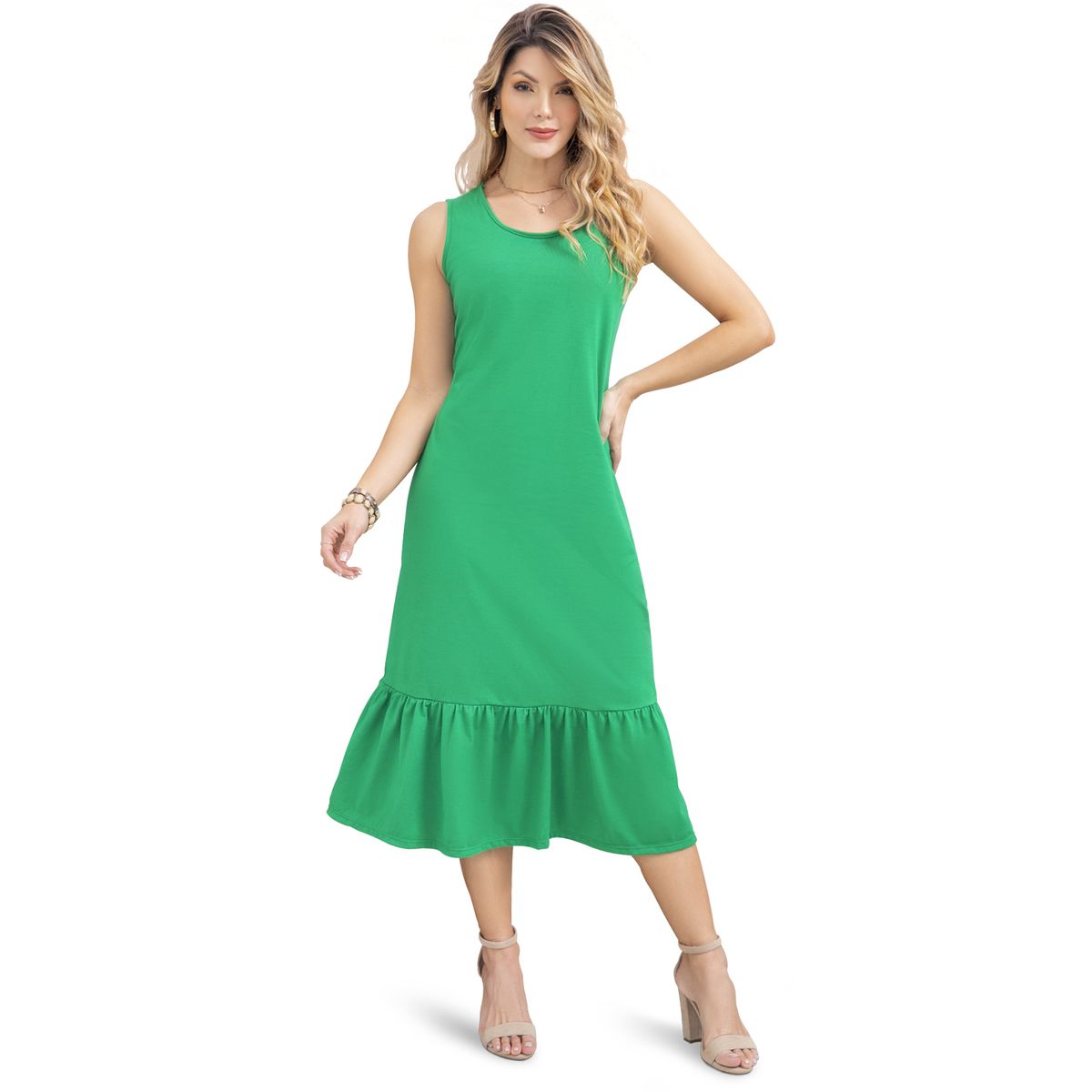 MARKETING PERSONAL - Vestido Largo Mujer Verde Antioquia Mp 3766