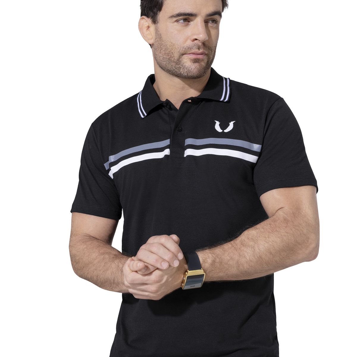 MARKETING PERSONAL - Polo Hombre Negro Mp 90923