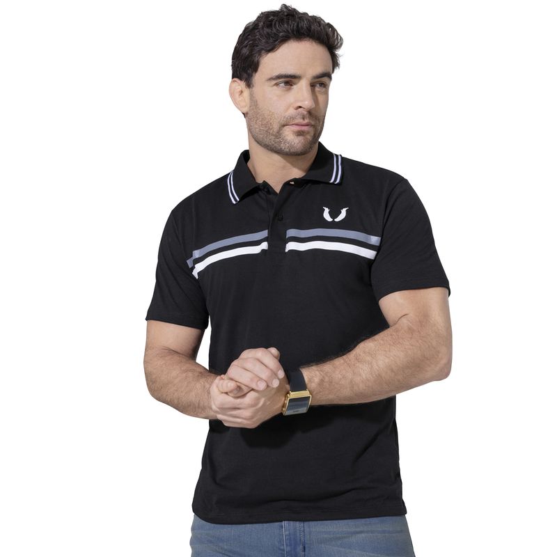 MARKETING PERSONAL - Polo Hombre Negro Mp 90923
