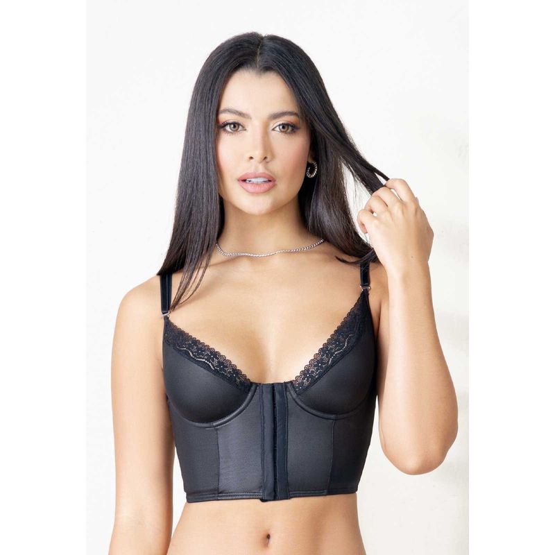 FORMAS INTIMAS - Corset Mujer Negro FI 494