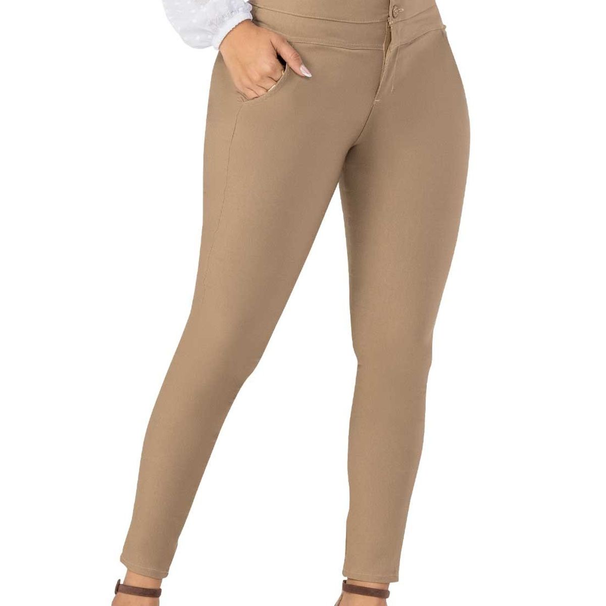 MARKETING PERSONAL - Pantalón Mujer Beige Mp 872