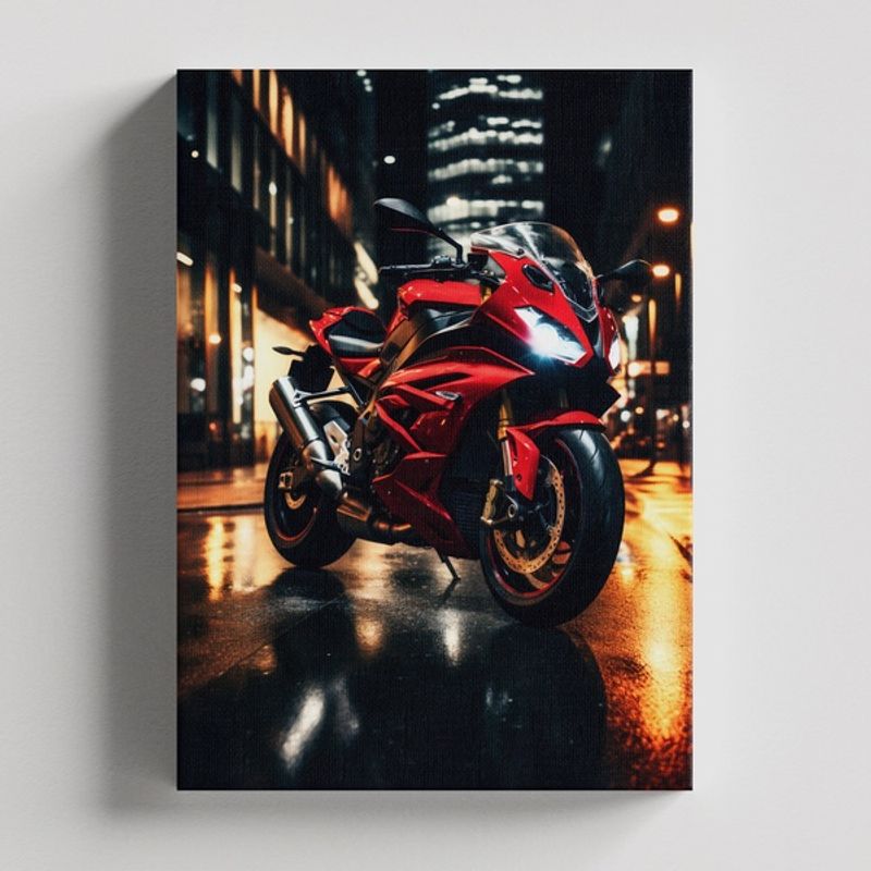 TAYRONA STORE - Cuadros Retablo Motos Rojas 003 - 35x50cm