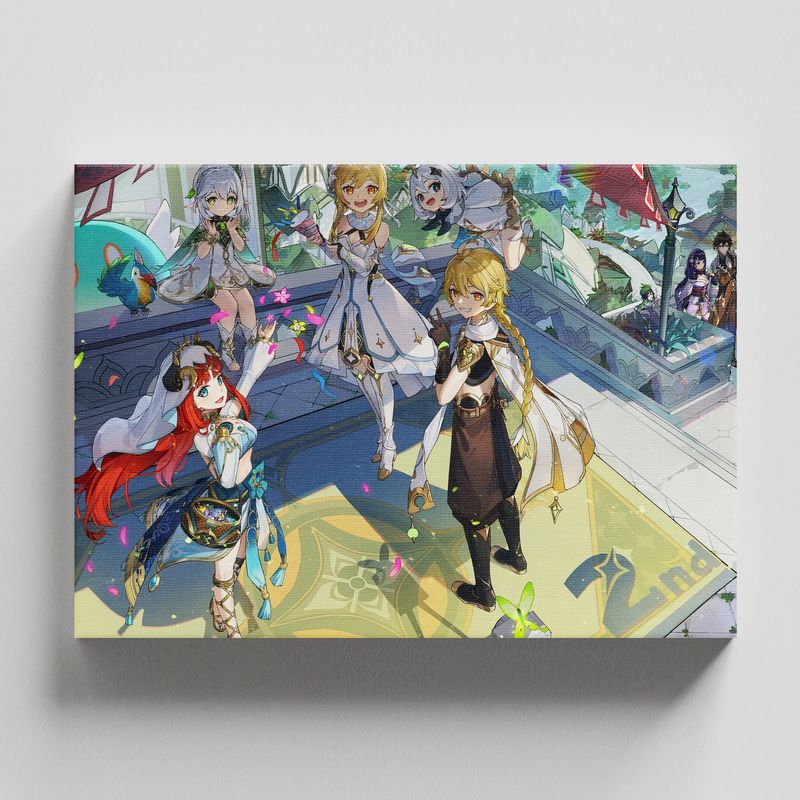 TAYRONA STORE - Cuadros Retablo Video Juegos Genshin Impact 026 - 50x35cm