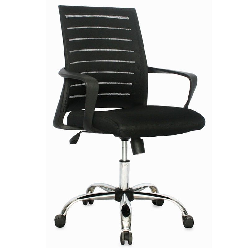 GENERICO - Silla De Escritorio Toronto Ejecutiva Negra Brazos Fijos - Mobili shop
