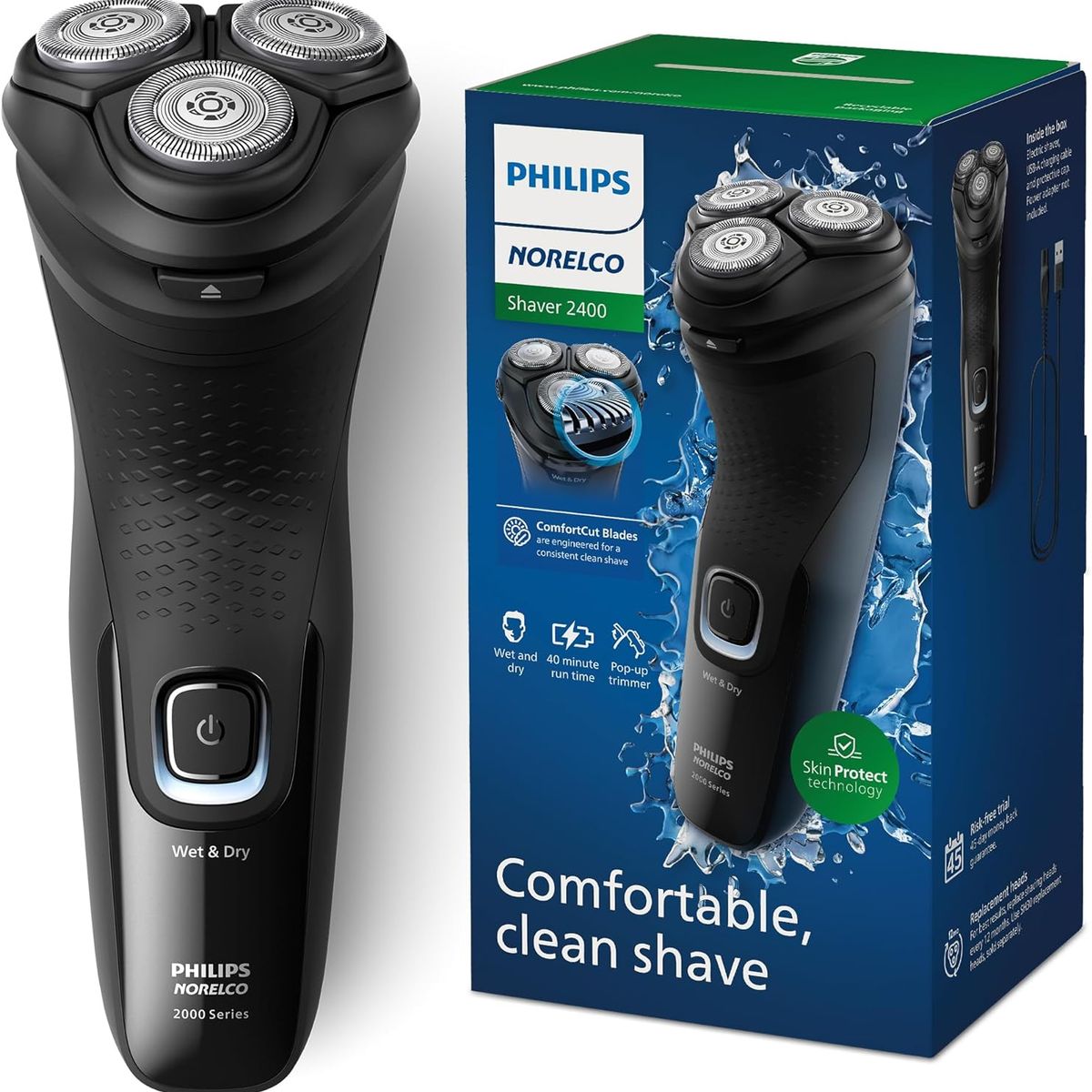 PHILIPS - Afeitadora Eléctrica Inalámbrica Recargable Philips X3001 Shaver 2400