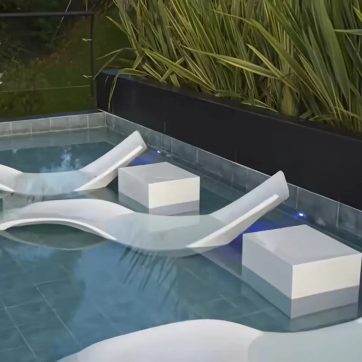 GENERICO - Mesa de centro para piscina jardín exterior e interior rectangular_.