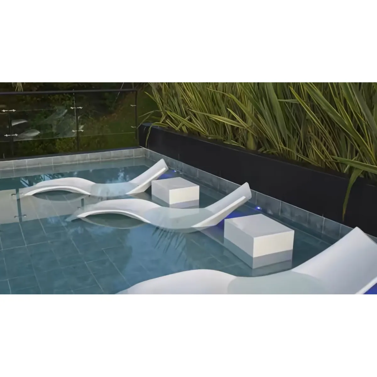 GENERICO - Mesa de centro para piscina jardín exterior e interior rectangular_.