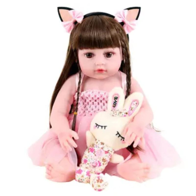 GENERICO - Muñeca Reborn Realista Silicona Completa 55cms Con Sonidos
