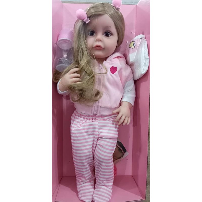 GENERICO - Muñeca Reborn Realista Silicona Completa 55cms Con Sonidos