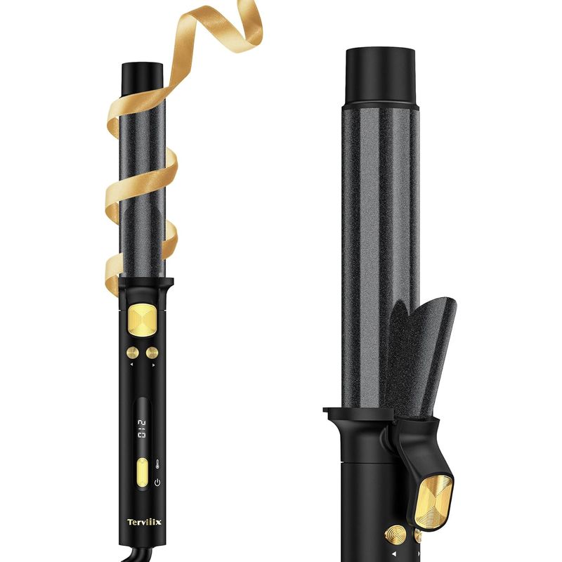 GENERICO - Rizadora Encrespadora de Pelo Giro Automático Profesional Barril 32mm