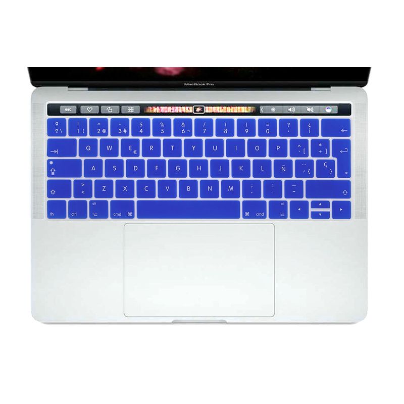 GENERICO - Protector de Teclado en Silicona Para Macbook Pro 13 Touchbar - Azul