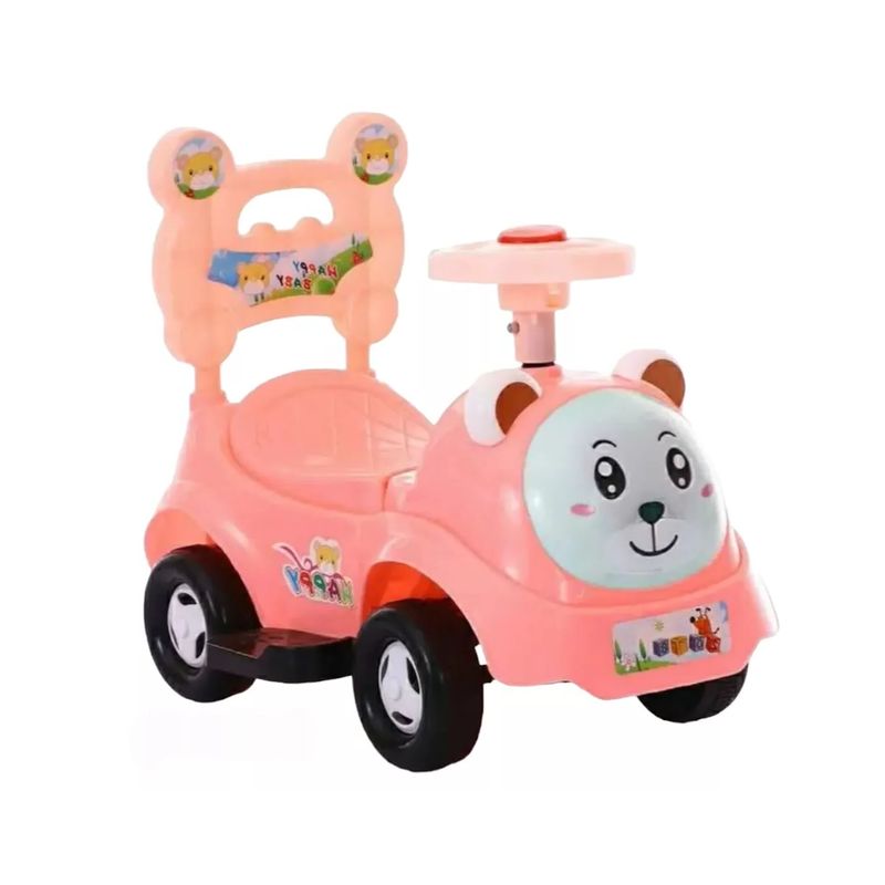 MARKET TOYS - Carro Montable Infantil Con Forma De Osito Luces + Sonidos