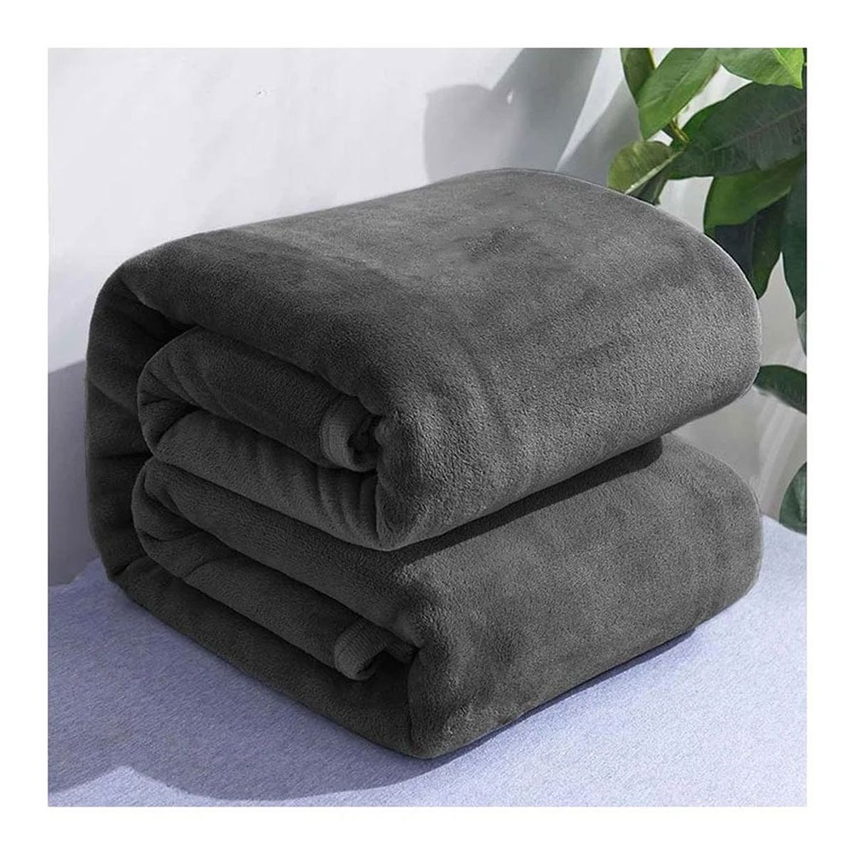 MAGIC CLASS - MANTA COBIJA SUAVE Y DELGADA UNICOLOR GRIS 120X190