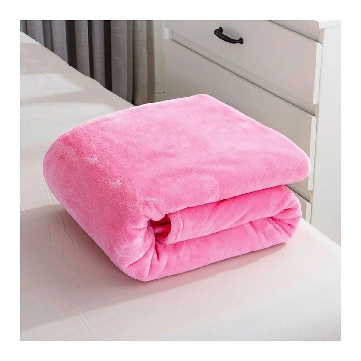 MAGIC CLASS - MANTA COBIJA SUAVE Y DELGADA UNICOLOR ROSA 120X190