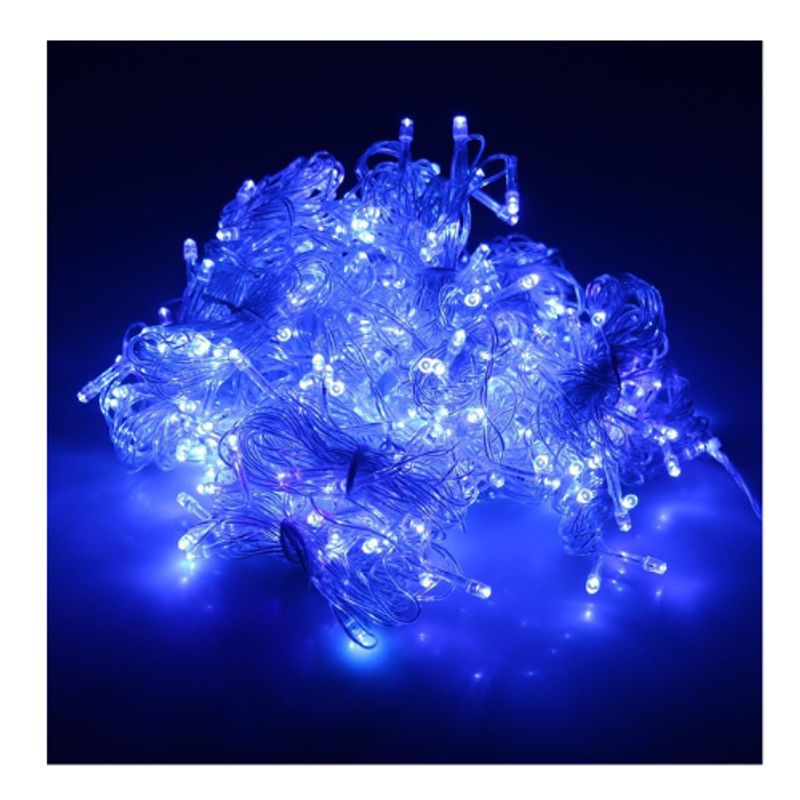 GENERICO - Luz Led Cortina 9mtr X 45cm 300 Luces Navidad Azul