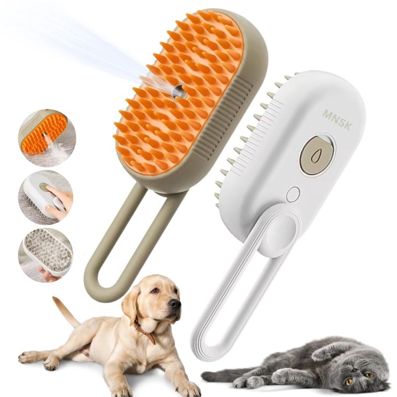 GENERICO - Cepillo de vapor para gato cepillo vaporoso perro 3 en 1