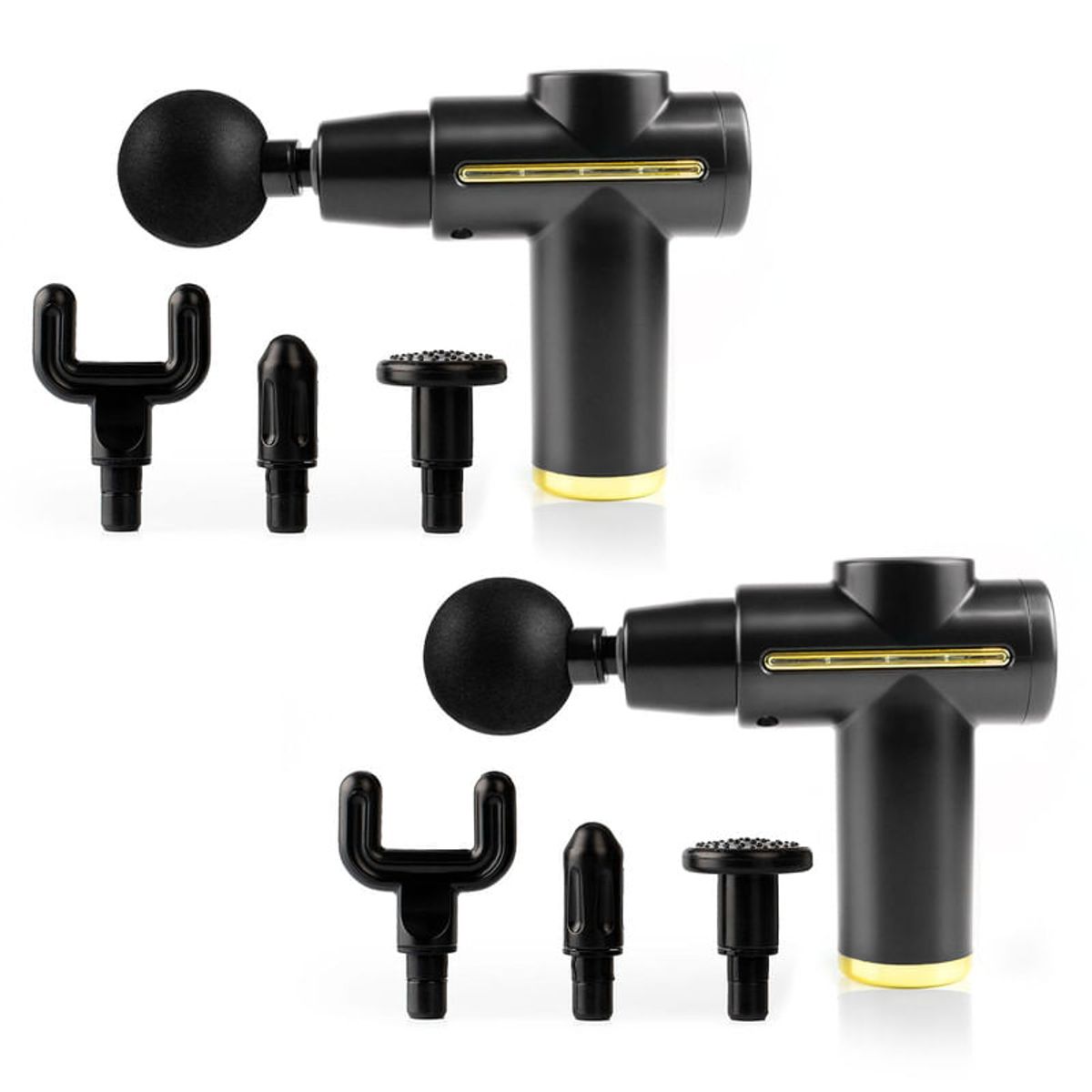 STYLE STARS - Combo Dos Pistolas masajeadoras de percusión portátil 6Vel Negro