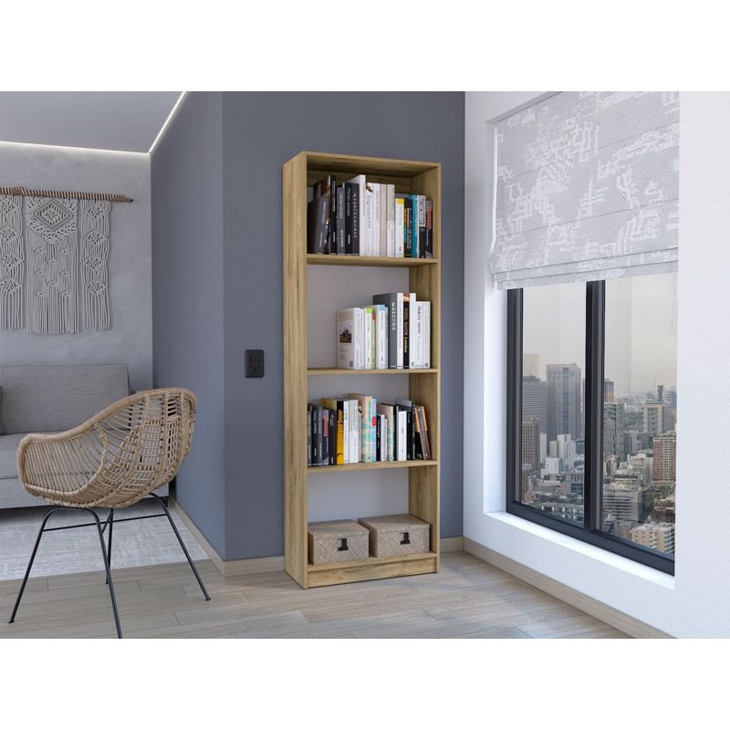 RTA MUEBLES - Estante Biblioteca Home Macadamia Blanco EMB 9585 RTA