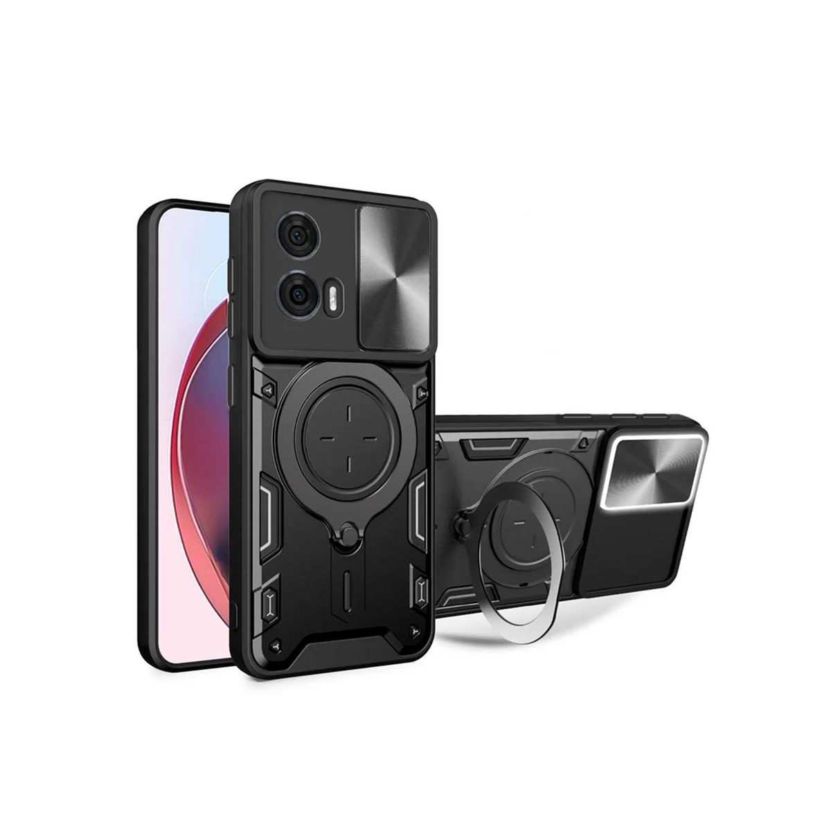 GENERICO - Funda Protección Cámara Compatible con Motorola Edge 50 Fusion Negro