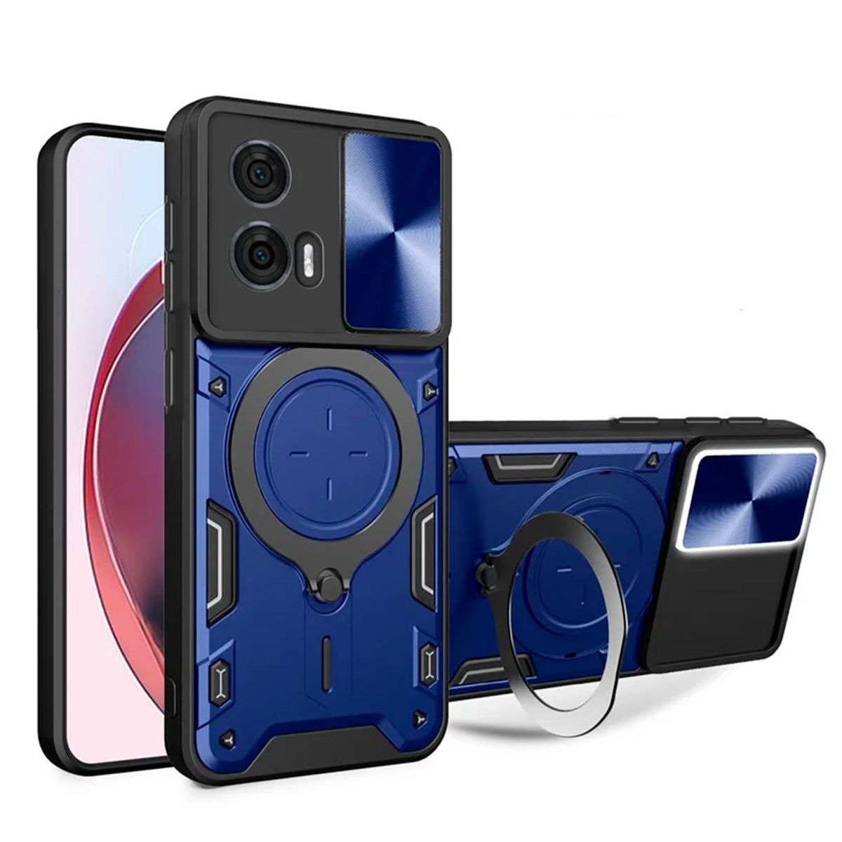 GENERICO - Funda Protección Cámara Compatible con Motorola Edge 50 Fusion Azul