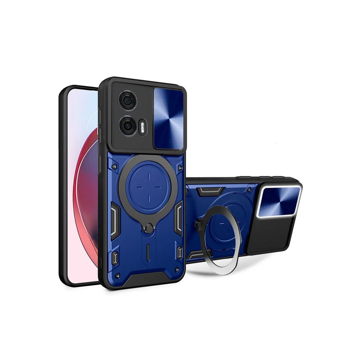 GENERICO - Funda Protección Cámara Compatible con Motorola Edge 50 Fusion Azul